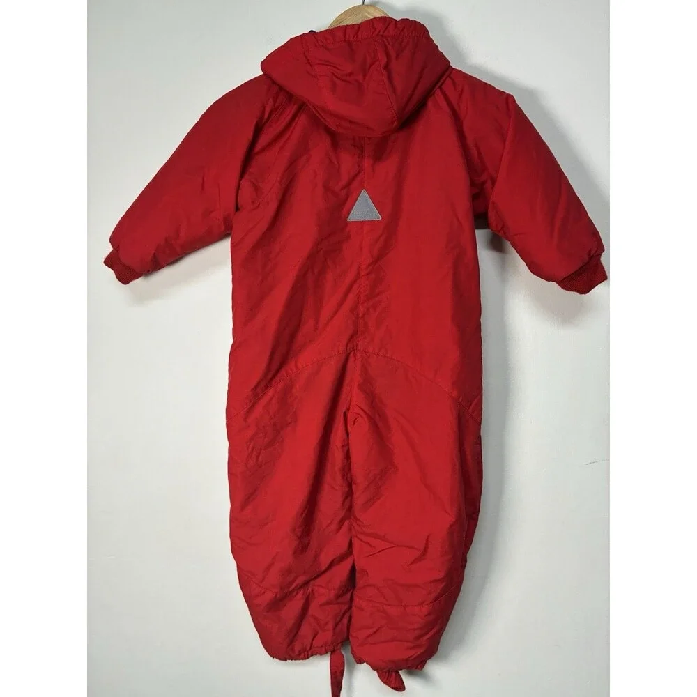 LL Kids Toddler 4T Red And Blue Snow Suit With Hoodie